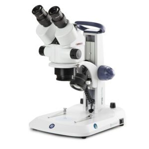 A microscope is shown with three microscopes.