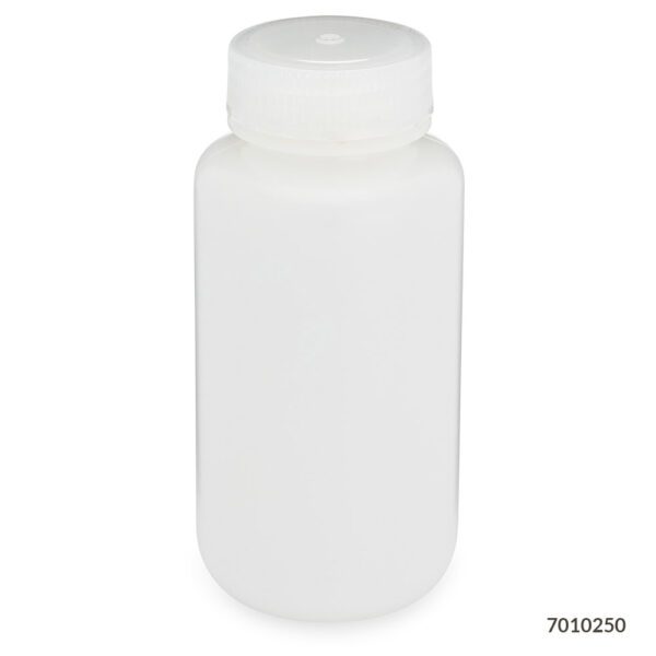Diamond Real Seal Wide Mouth HDPE White Round With PP Closure Bottles 