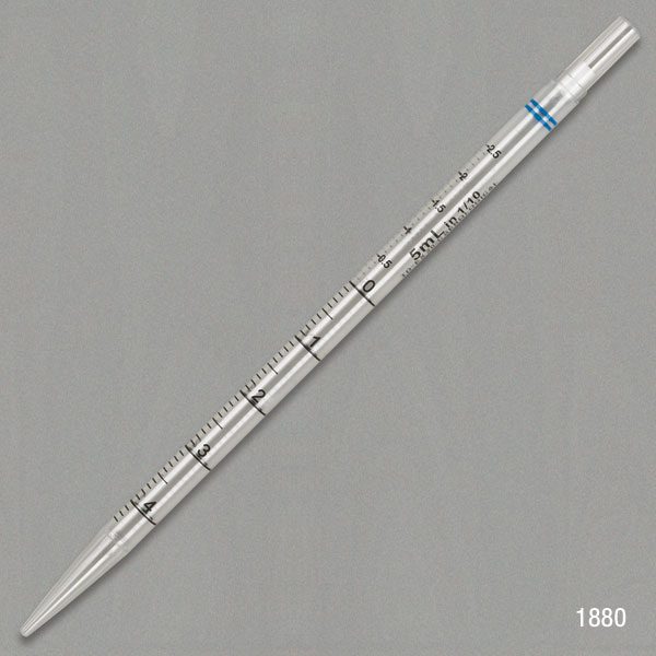 A metal pen with blue markers on it.