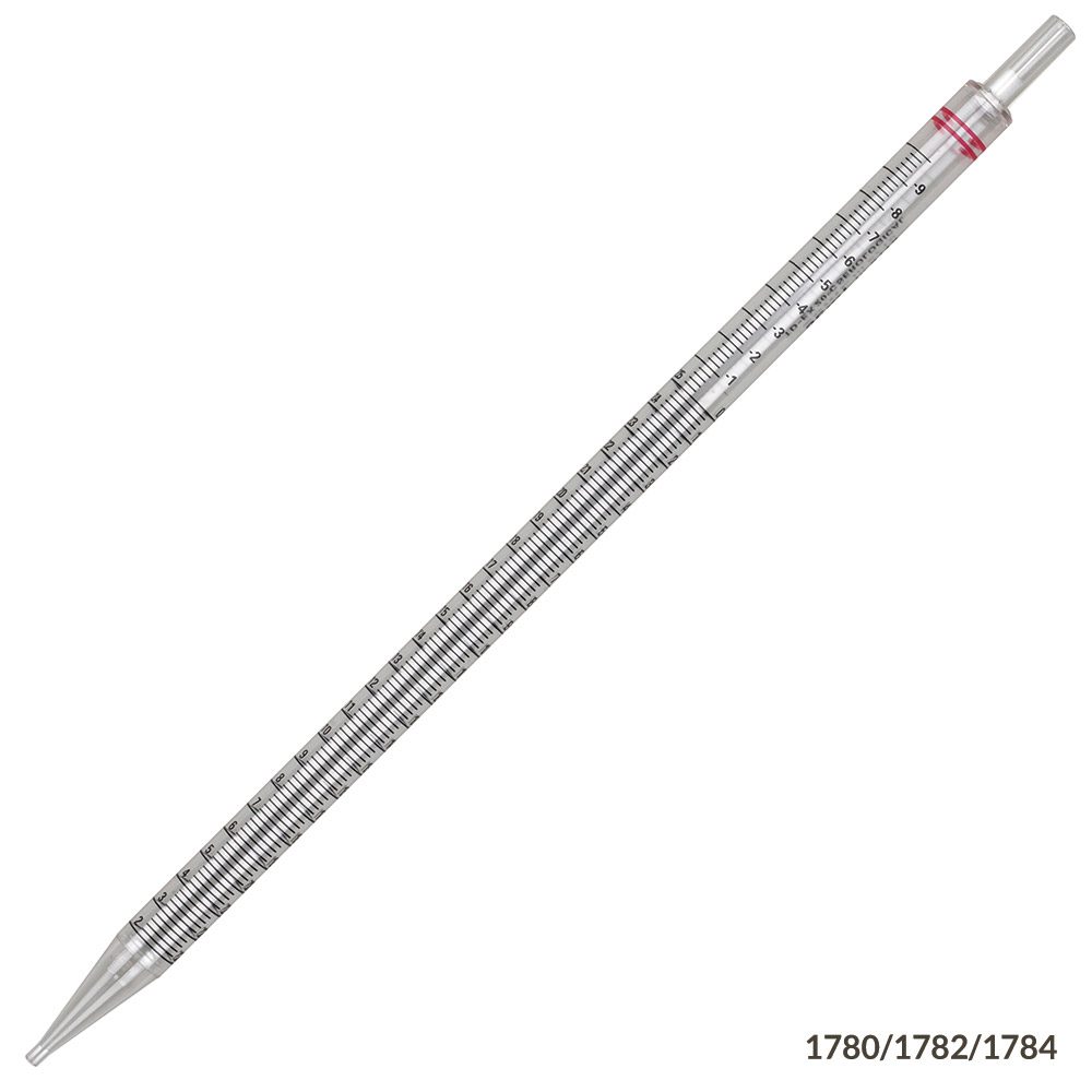 A silver pen with red writing on it.