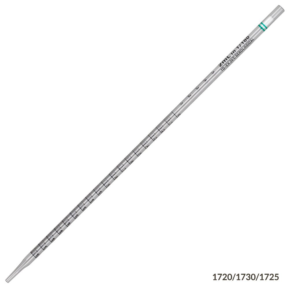 A long metal stick with a blue stripe on it.