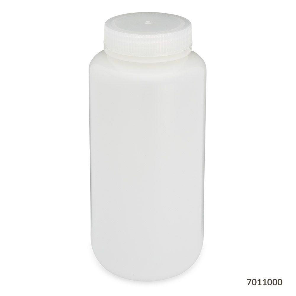 A white bottle with a cap on top of it.