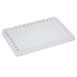 0.2mL 96-Well PCR Plate, Half Skirt, Clear;Box of 10