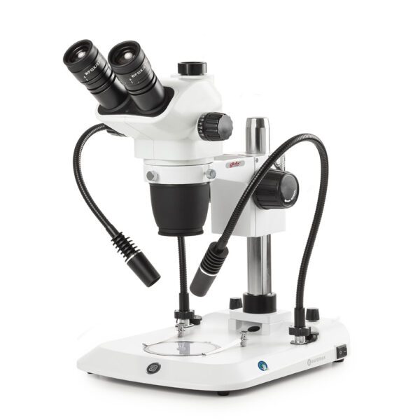 Trinocular stereo zoom microscope Nexius, Zoom Evo,.65x to 5.5x zoom obj,2 LEDs; 1 Each