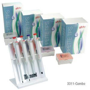 Pipette Kit, Diamond PRO Adjustable Volume Pipettors: 0.5-10uL, 2-20uL, 20-200uL, 100-1000uL; 1 Each