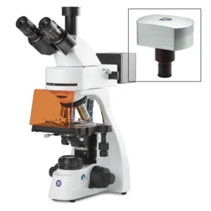 bScope trinocular microscope for LED, fluorescence, 10x/22mm eyepiece w/camera; 1 Each